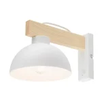 TK Lighting OSLO fali lámpa fém, fa, fehér, barna, E27 - TK-4962 Kedvezmény