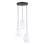 Vedd meg most TK Lighting CALISTO függeszték fém, szövet, fekete, fehér, E27 - TK-6018