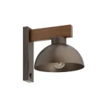 TK Lighting OSLO fali lámpa fém, fa, barna, E27 - TK-6279 Vásárlói kedvenc