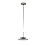 Újdonság NovaLuce ESTI függeszték fém, üveg, nikkel, füstszín, LED, 10W, 3000K, 543 Lm - NL-9088217