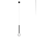Akció Redo BOLLA függeszték fém, üveg, fekete, áttetsző, LED, 8W, 603lm, 2700K-3000K - 01-4551
