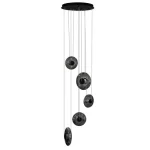 AzzardoANDORA függeszték fém, üveg, fekete, füstszín, LED, 48W, 3000K, 2500Lm - AZ-6887 Szezonális akció