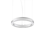 Végkiárusítás IdealLux CROWN függeszték fém, akril, fehér, LED, 21W, 3000K, 2050Lm - 343402