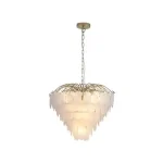 Árengedmény Searchlight Feather függeszték fém, üveg, sárgaréz, opál, E14, 60W - 48970-6SB