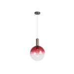 Bestseller Searchlight Ombre függeszték fém, üveg, piros, füstszín, GU10, 50W - 24183-1RE