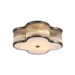 Biztonságos fizetés Searchlight Lotus mennyezeti lámpa fém, üveg, sárgaréz, áttetsző, E14, 40W - 77210-3AB