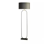Újdonság Searchlight Modish állólámpa fém, szövet, fekete, szürke, E27, 60W - EU95101DGY