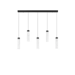 Azonnal elérhető NovaLuce ZELON függeszték fém, üveg, fekete, áttetsző, LED, 20W, 3000K, 1400Lm - 9160202