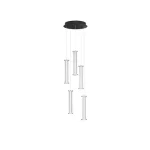 Árcsökkenés NovaLuce PHEME függeszték fém, akril, nikkel, fekete, áttetsző, LED, 21W, 3000K, 1470Lm - 9214150