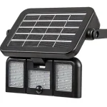 Árengedmény Rabalux Lihull kültéri fali szolár lámpa mozgásérzékelővel műanyag, fekete, áttetsző, LED, 4000K, 9,6W, 500lm, IP44 - 77020
