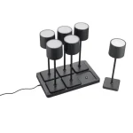 Trio FERNANDEZ kültéri asztali lámpa műanyag, fekete, LED, 2700K-4000K-6000K, 6x1.5W, 6x130lm, IP54 - R54096632 Bestseller