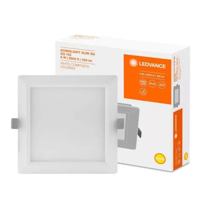 Süllyesztett LED panel 6W 3000K DOWNLIGHT Slim SQ105 LEDVANCE négyzet Kiárusítás