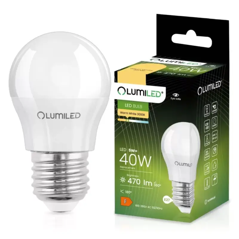 E27 P45 LED izzó 5W = 40W 470lm 3000K 180° LUMILED Rendeld meg most