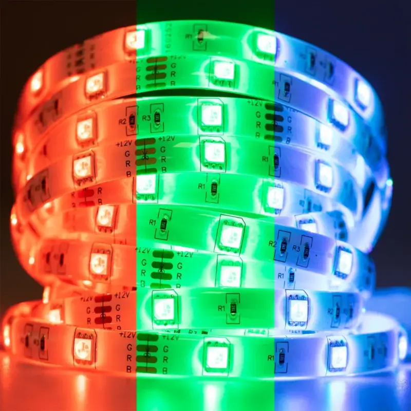 Gyors szállítás LED szalag 12V 36W 150LED 5050 RGB IP65 10mm 5m