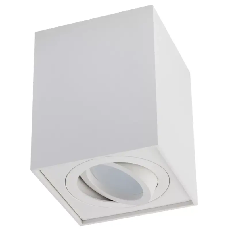 Felületre szerelhető HALOGÉN Spotcső rögzítő AMAT-L GU10 Négyzet Fehér 115mm LUMILED Biztonságos fizetés