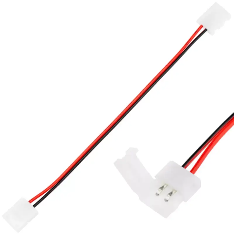 Bestseller 2PIN LED led szalag csatlakozó, kétoldalas retesz 8 mm-es kábellel