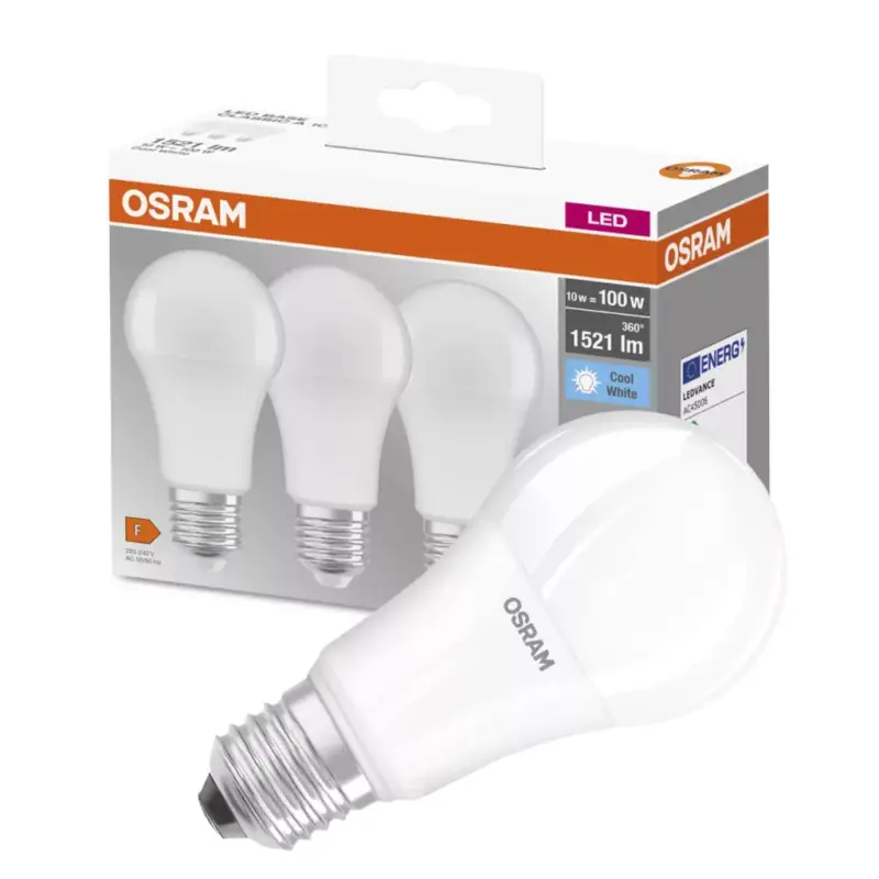 3db LED izzó E27 A60 14W = 100W 1521lm 4000K Semleges 360° OSRAM Gyors kiszállítás