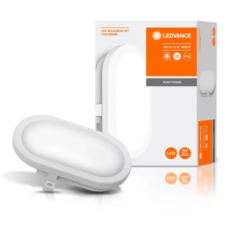LED hajólámpa 6W 4000K IP54 kültéri fehér BULKHEAD LEDVANCE Népszerű