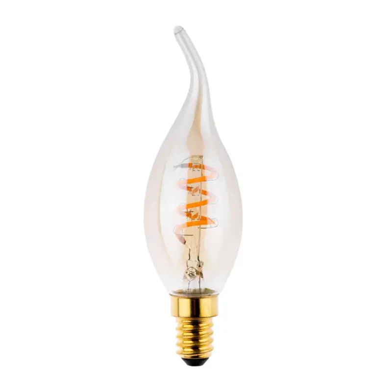 Biztonságos vásárlás E14 C35T LED izzó 2.5W = 15W 135lm 1800K 320° KANLUX XLED Izzószál