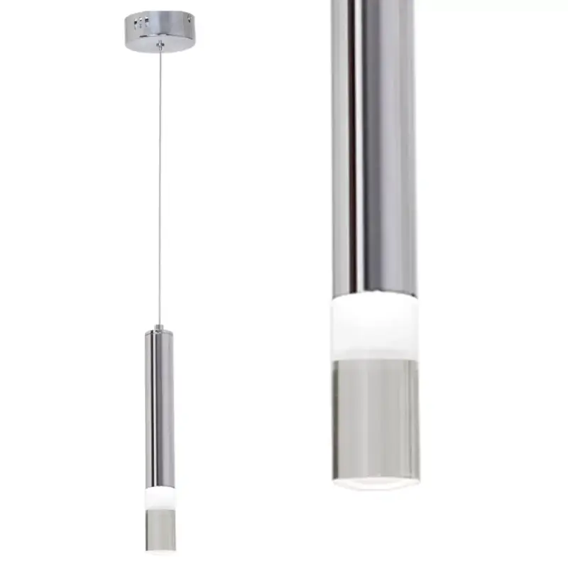 Vedd meg online LED-csöves függőlámpa túlnyúló króm ICE 5W 4000K IP20 fém és akril Milagro