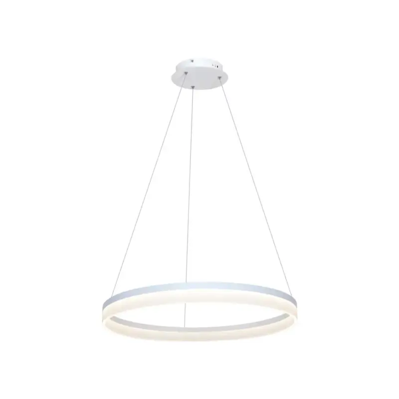 Szezonális akció RING függőlámpa, fehér kör, 36W LED fém és akril IP20, modern stílusú Milagro