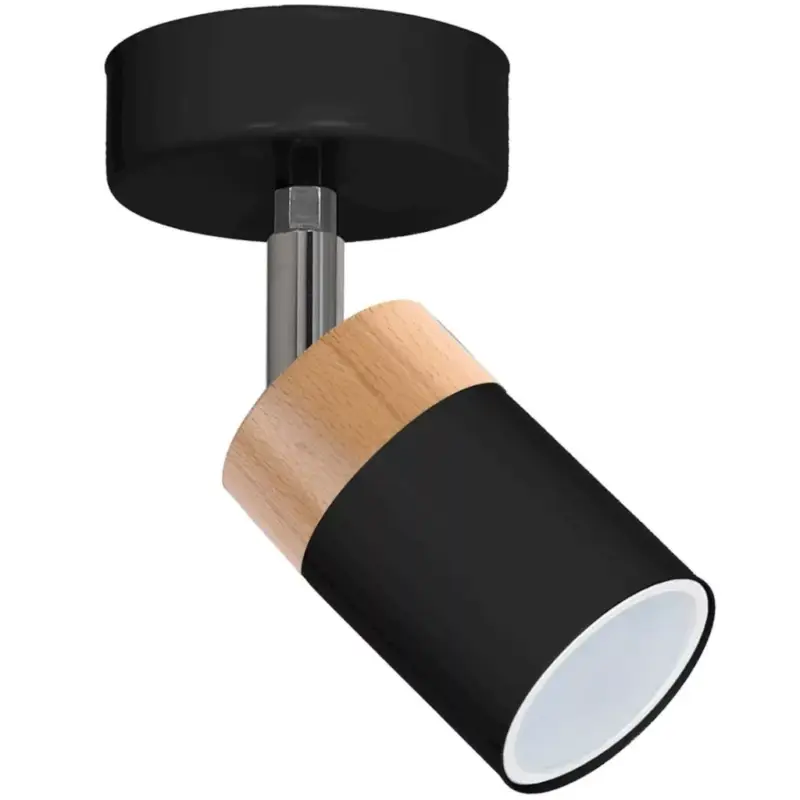 JOKER BLACK WOOD fali lámpa mennyezeti lámpa 1xGU10 MILAGRO Fém modern stílusban Árengedmény