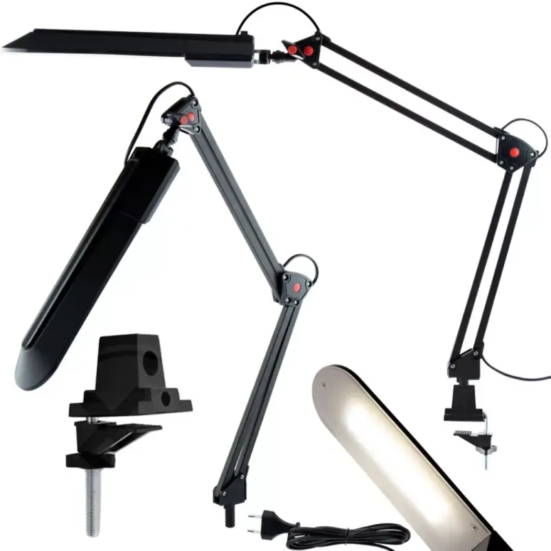 LED rajzasztali lámpa 7W 480lm 4500K 120° fekete tartóval Népszerű