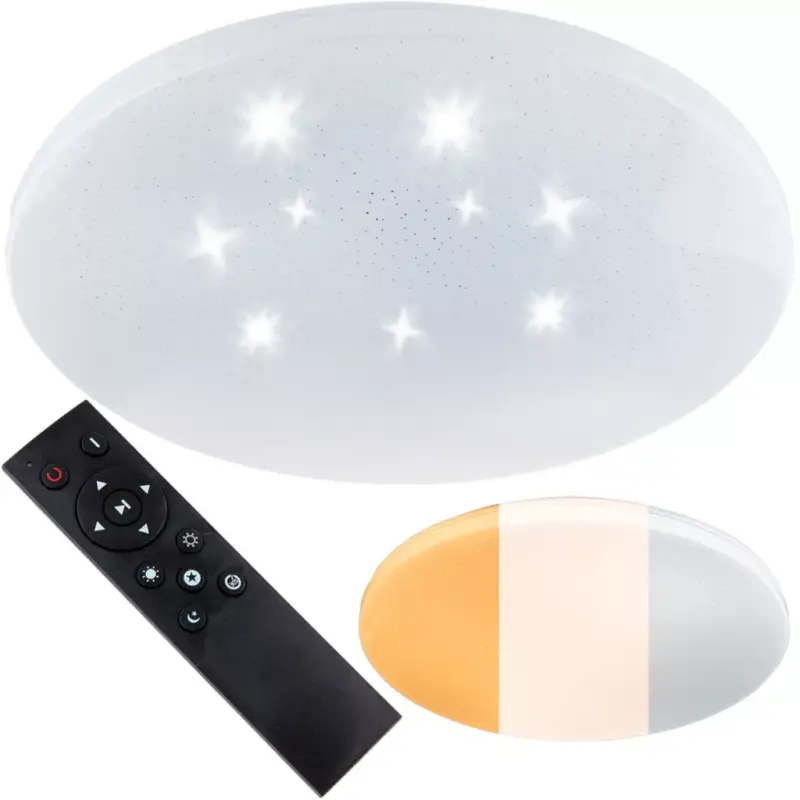 LED fürdőszoba mennyezeti lámpa 72W 3000-6500K fehér kerek gyémánt 57cm + távirányító Gyors kiszállítás