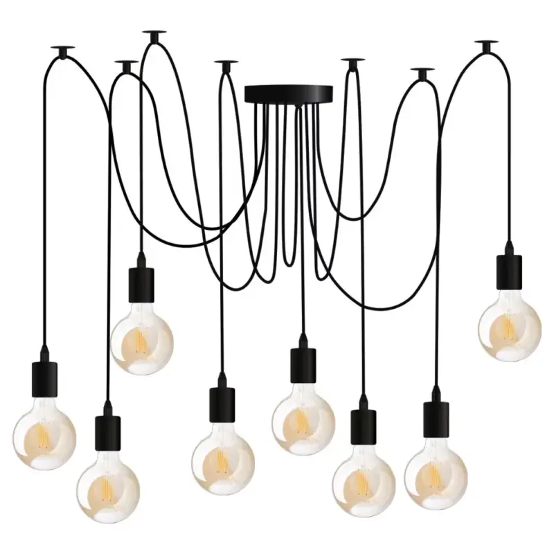 ARANE SPIDER mennyezeti függesztett lámpa 8 karú LED 8x E27 LUMILED-hez Árengedmény