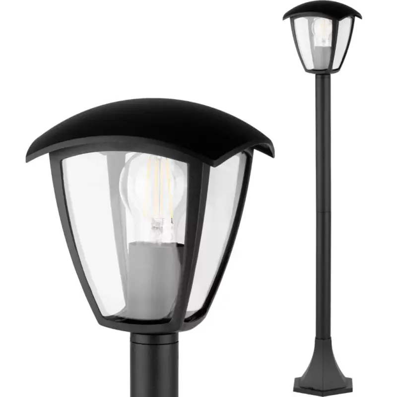 Kerti lámpa E27 Outdoor POST LANTERN 1m Fekete Nézd meg most