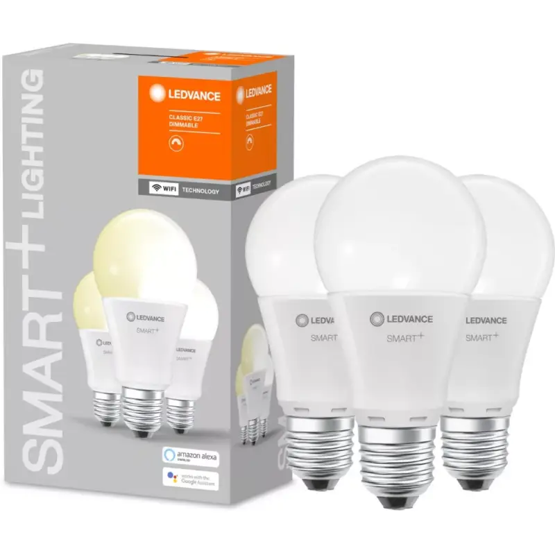 Végkiárusítás 3PAK LED izzó E27 A75 14W 1521lm 2700K meleg LEDVANCE SMART+ WiFi szabályozható