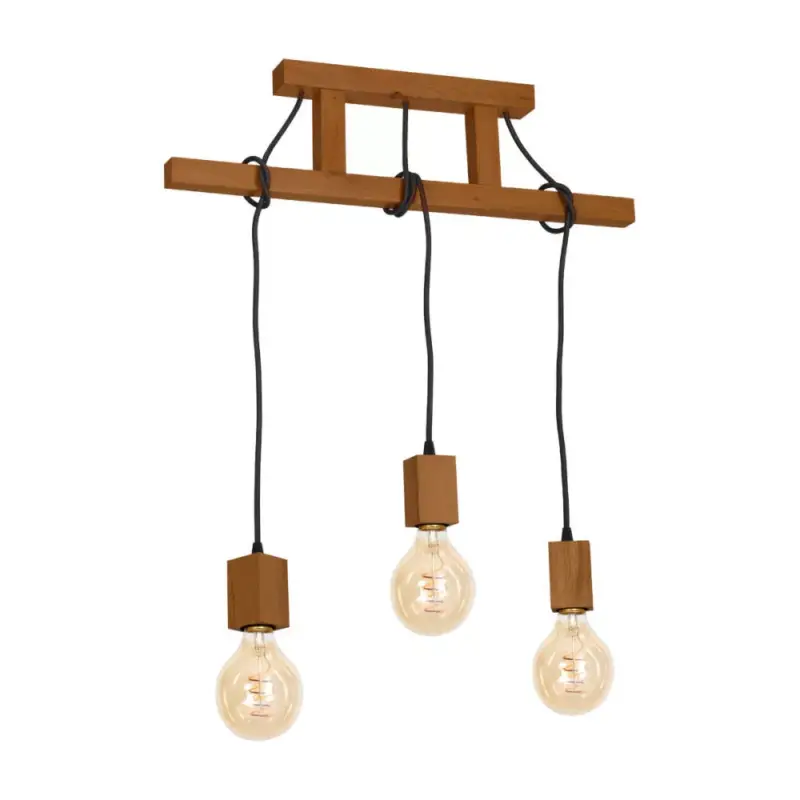 Szuper ajánlat JACK 3xE27 függesztett lámpa tölgy minimalista megjelenésű fa lámpatest MLP4357 Milagro Wood