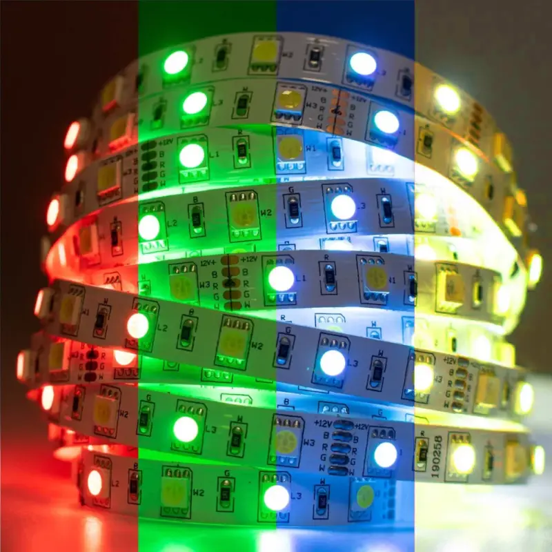 Különleges ajánlat LED szalag szalag 12V 72W 300LED 5050 RGB és meleg 10mm 5m