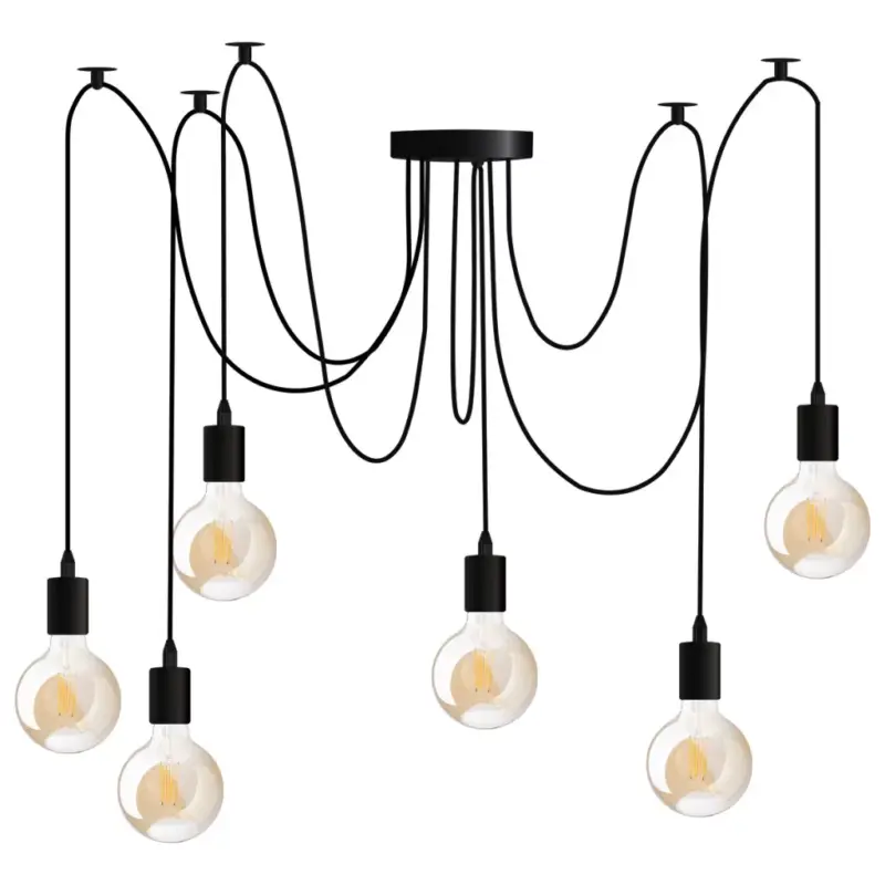 Prémium ARANE SPIDER mennyezeti függesztett lámpa, 6 karos LED-hez 6x E27 LUMILED