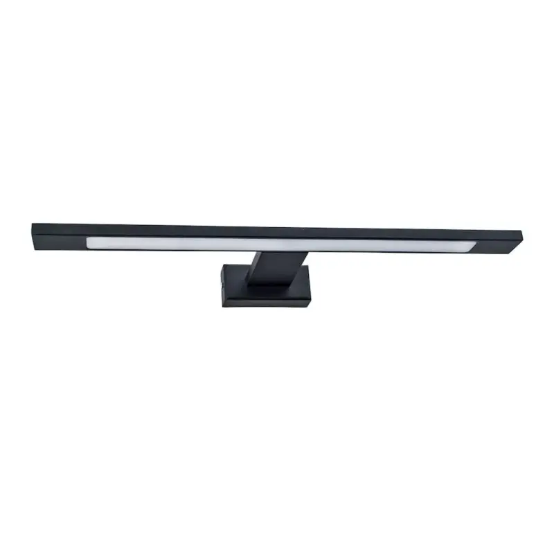 Gyors kiszállítás SHINE téglalap alakú fekete fali lámpa 7W LED IP44 Fém és Milagro anyagból