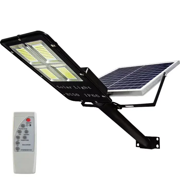 Ajánlat SOLAR utcai lámpa LED lámpatest fekete 150W 6000K hideg 5250lm IP65 TÁVIRÁNYÍTÓVAL