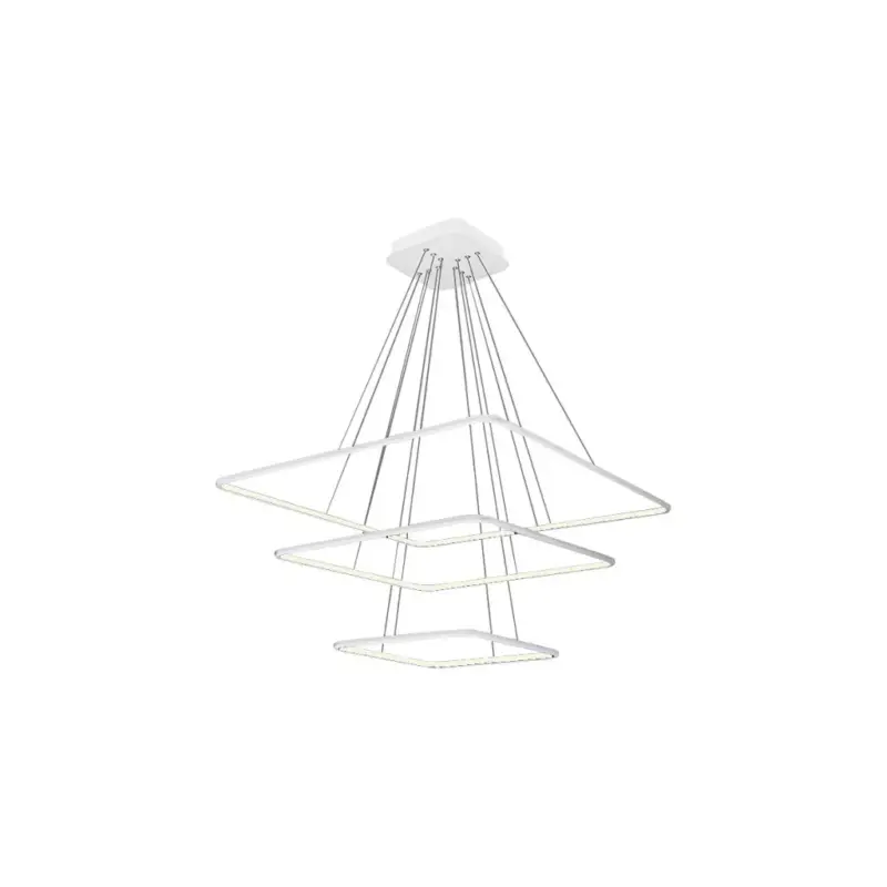 NIX függőlámpa fehér négyzet alakú keret 117W LED semleges IP20 Fém és akril modern minimalista stílusú Milagro Korlátozott ajánlat
