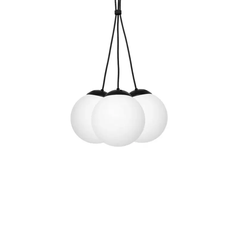 Kiárusítás LIMA függőlámpa 3xE14 Classic Ball Black MLP6523 Milagro Metal + Glass