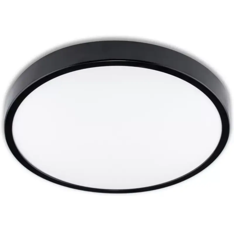 Kedvezményes ár LED felületre szerelhető mennyezeti fürdőszobai lámpa 18W 4000K IP44 ZOE Fekete 30cm