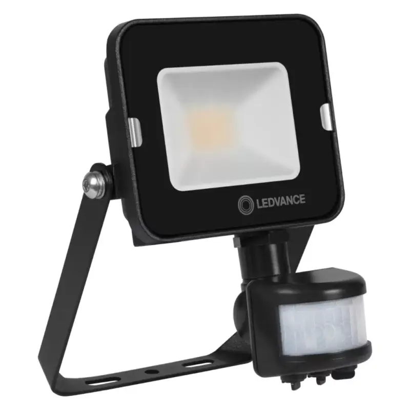 LED reflektor 10W 1000lm 4000K IP65 fekete mozgás- és alkonyérzékelővel LEDVANCE COMPACT V Árcsökkenés
