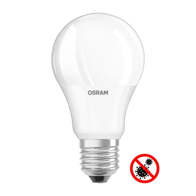 Outlet LED izzó E27 A60 10W = 75W 1055lm 6500K Hideg 200° OSRAM ANTIBAKTERIALIS