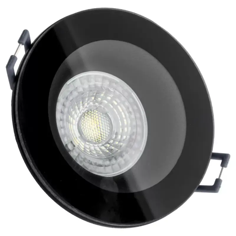 AQUA HALOGÉN lámpatest süllyesztett fix kerek fekete GU10 IP44 Azonnali szállítás