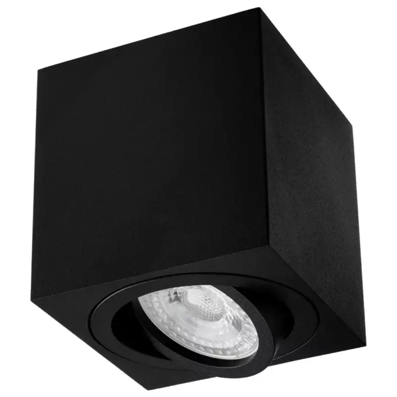 Bestseller Felületre szerelhető HALOGÉN Mozgatható AMAT-M GU10 LUMILED Négyzet Fekete 84mm