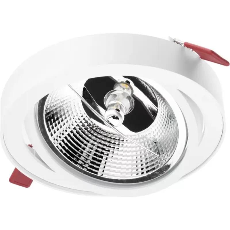 Végkiárusítás Mozgatható süllyesztett világítótest GU10 AR111 14cm kerek fehér CARPI LUMILED
