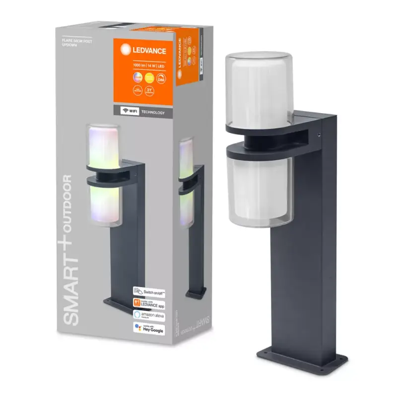 Azonnali szállítás FLARE intelligens kerti oszlop 50 cm SMART+ WiFi 14W 1000lm RGB+W LEDVANCE