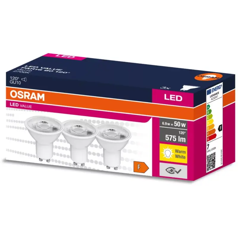 Legjobb ár 3DBLED izzó GU10 6.9W = 50W 575lm 2700K 120° OSRAM