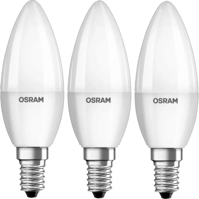3dbLED izzó E14 B35 7W = 60W 806lm 3000K meleg 200° OSRAM ÉRTÉK Akció