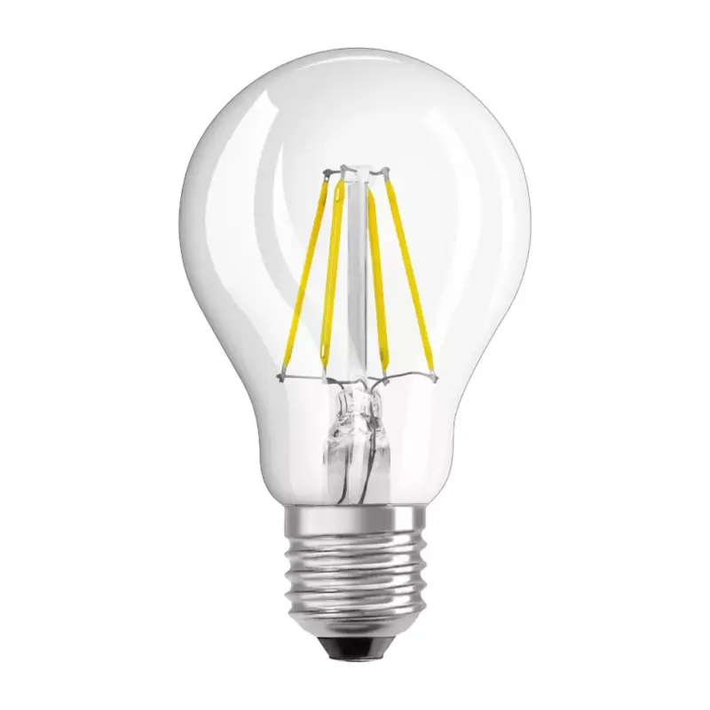 Azonnali szállítás E27 A60 CL LED izzó 4W = 40W 470lm 6500K Hideg 300° OSRAM STAR izzószál