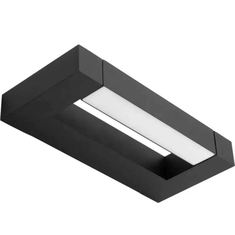 Újdonság ASTER tükörlámpa LED fürdőszobai fali lámpa 2x4W 560lm fekete semleges 30cm IP54 fel/le 360°