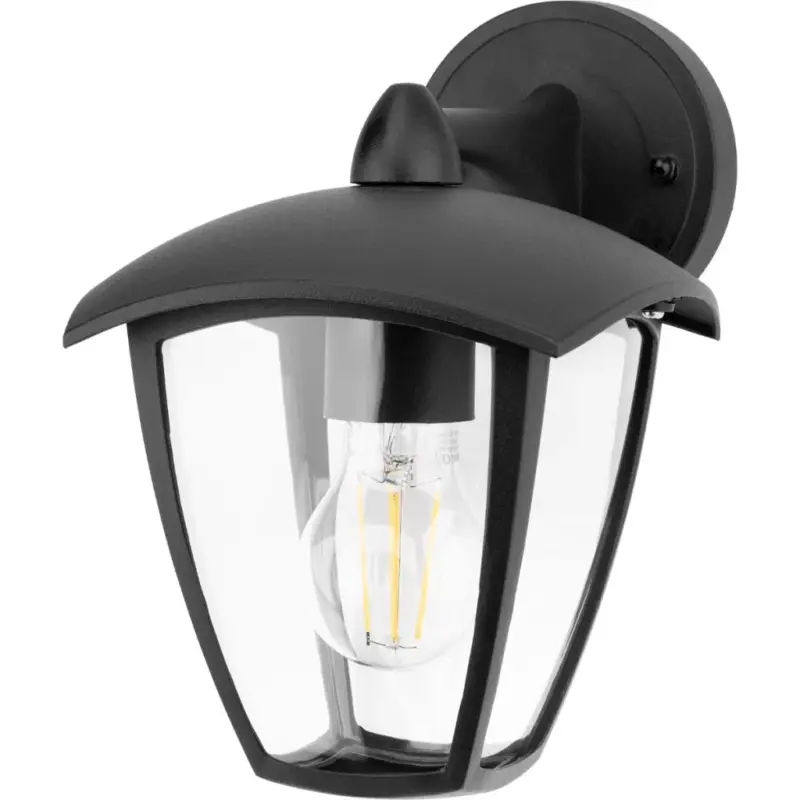 Kültéri kerti fali lámpa E27 LANTERN LETÖLTÉS Fekete VIOLA Lumiled Expressz kézbesítés